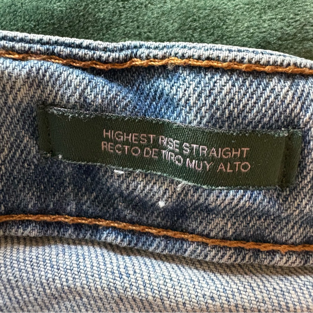 Distressed High Rise Straight Leg Denim Wild Fable size 6 - Picture 6 of 7